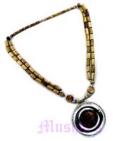 Double row bone  necklace - click here for large view